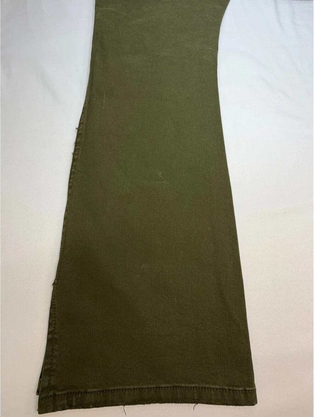 Preme Men's Jeans Straight Mid Rise Denim Cargo Pocket Solid Size 40 Green